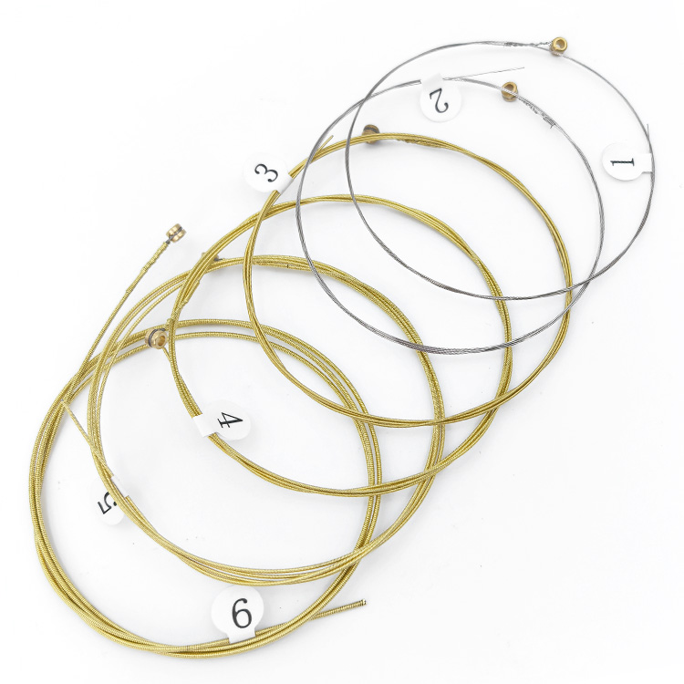 Factory Wholesale Sales Price Brass Acoustic Guitar Strings Set 6 String Kit for Clear Tone Durable for Beginners Professionals