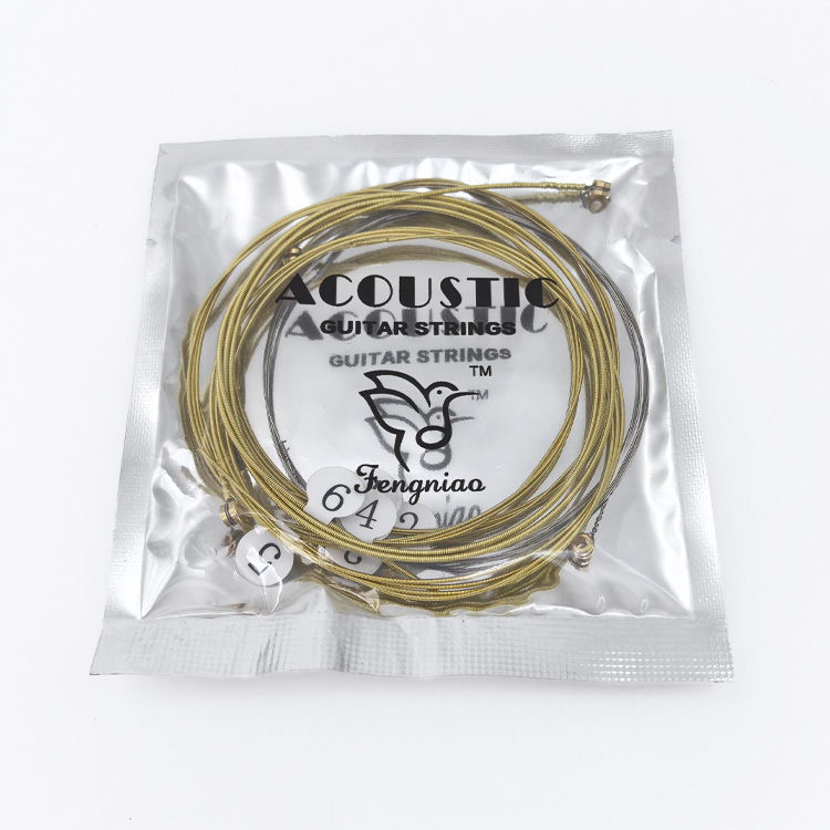 Factory Wholesale Sales Price Brass Acoustic Guitar Strings Set 6 String Kit for Clear Tone Durable for Beginners Professionals