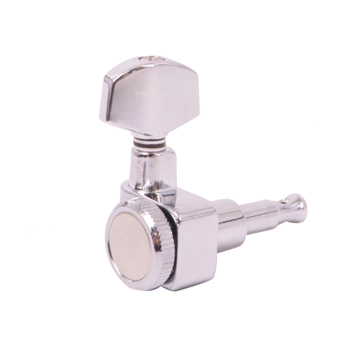 TWT GUITAR Chrome Locking Tuners 6 Right Handed 1:18 Ratio Lock String Tuning Key Pegs Machine Heads Hexagonal Knob Dual Pin No