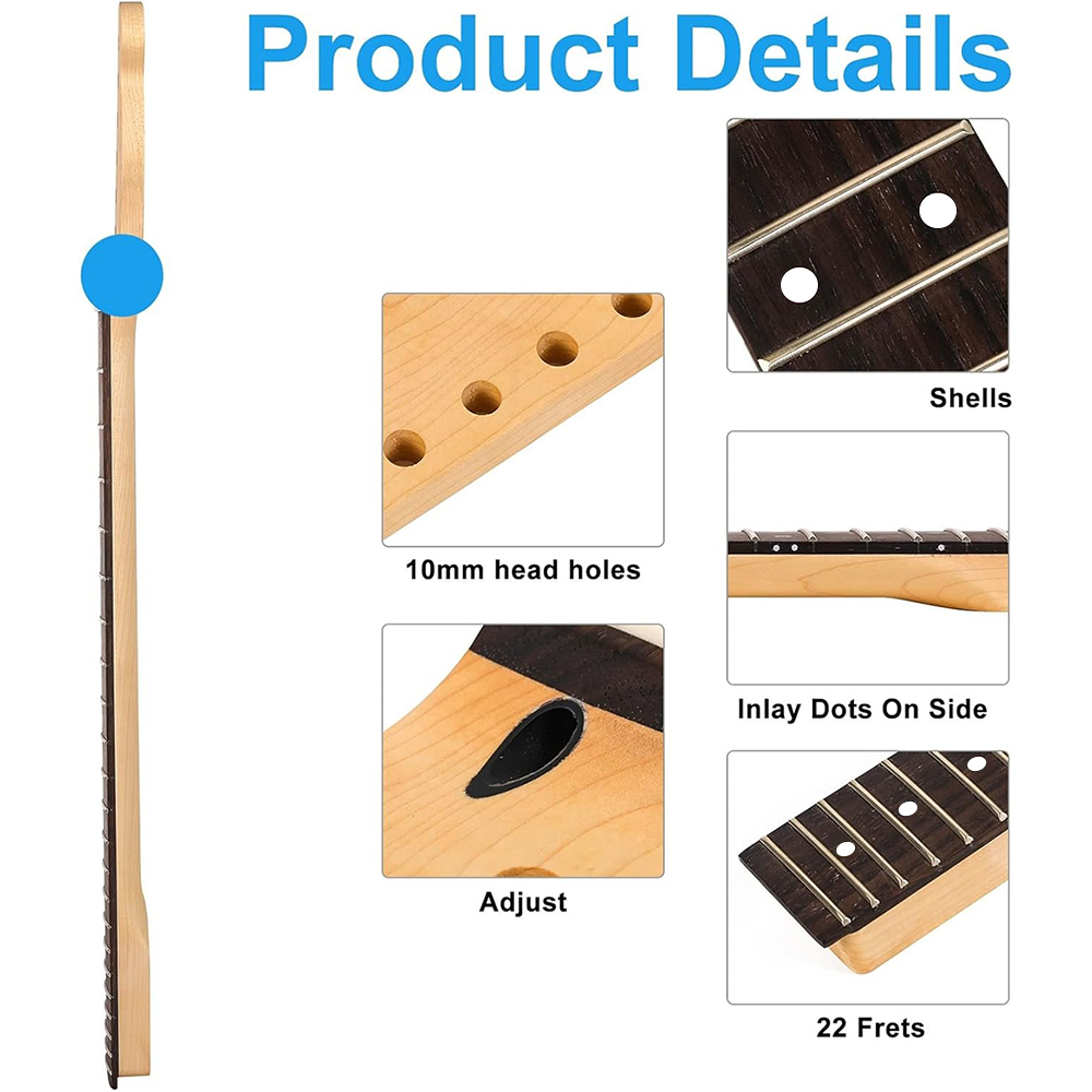 Factory Wholesale OEM Parts Replacement Guitar Neck Canada Maple or Rosewood Fingerboard Telecaster Electric Guitar Neck