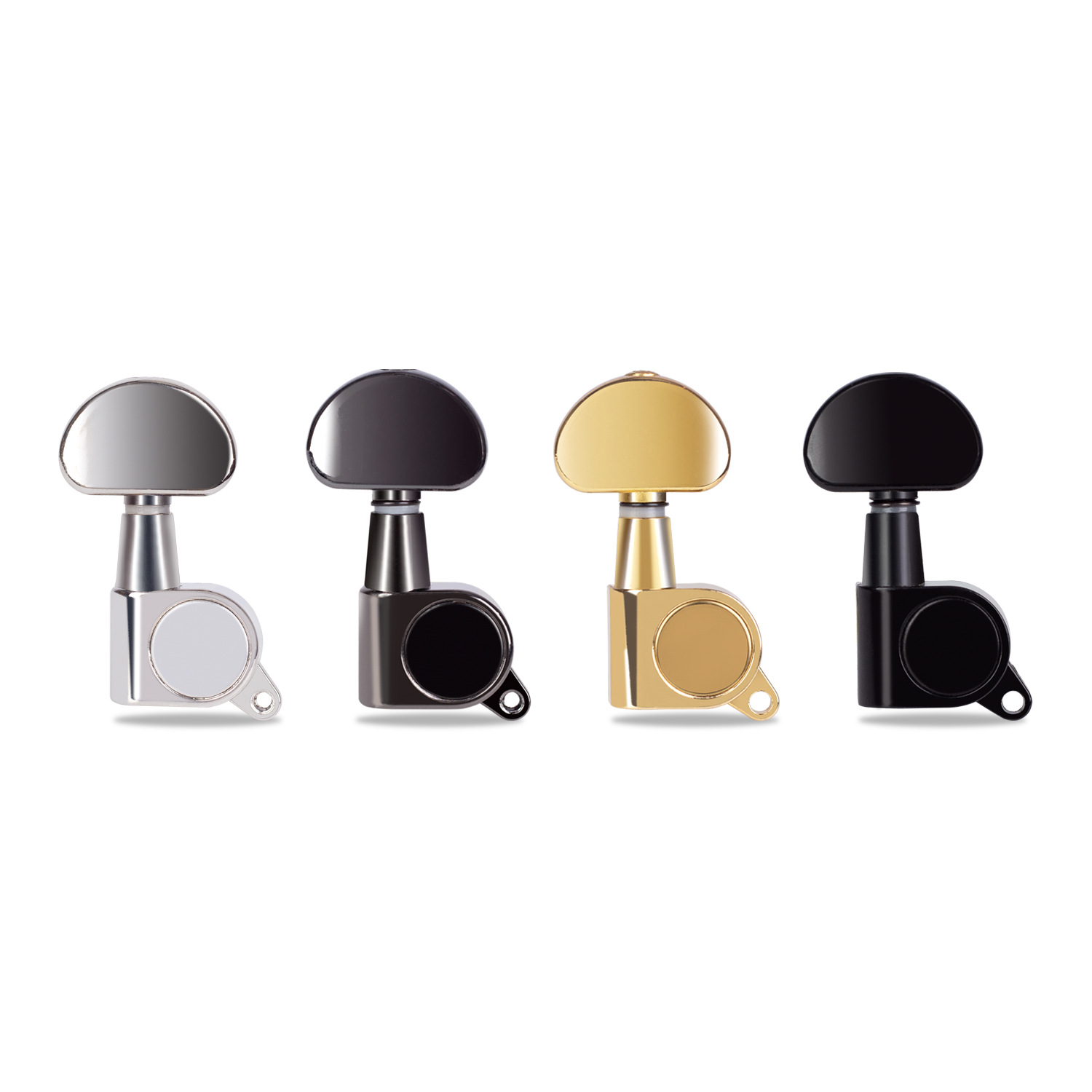 Acoustic Guitar &amp; Ukulele Tuning Pegs Semi-Circular Closed-Type Fully Enclosed Iron ABS Material