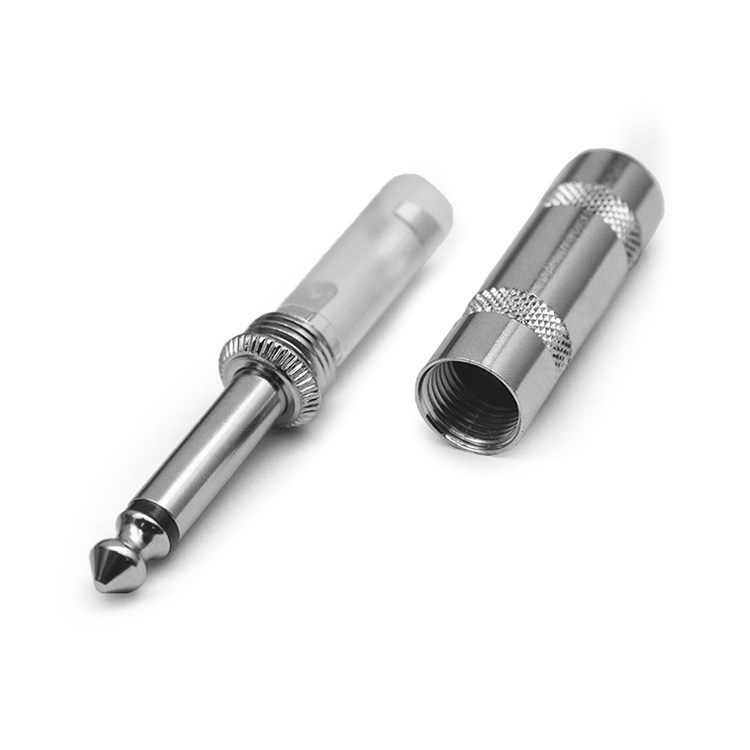 Factory Wholesale Durable Metal Steel Plastic Audio 6.35mm Jack Plugs Straight Angled Options Versatile Guitar Bass Pickup