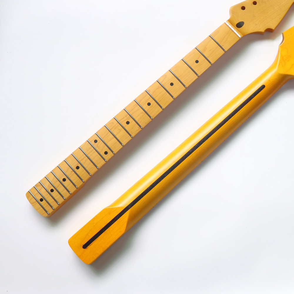 Donlis Nitro Finished 21 Fret Vintage One Piece Canadian Maple ST Guitar Neck for 25.5" Electric Guitar Kits for Wholesale