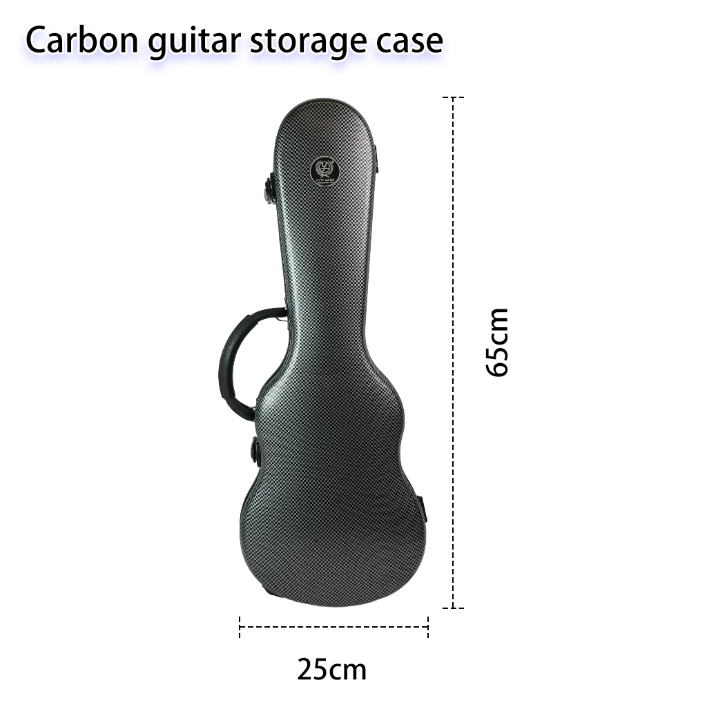 Portable Carbon Fiber Guitar Case with Durable EVA Hard Storage Black Cotton Webbing Colorful Feature for Music Practice