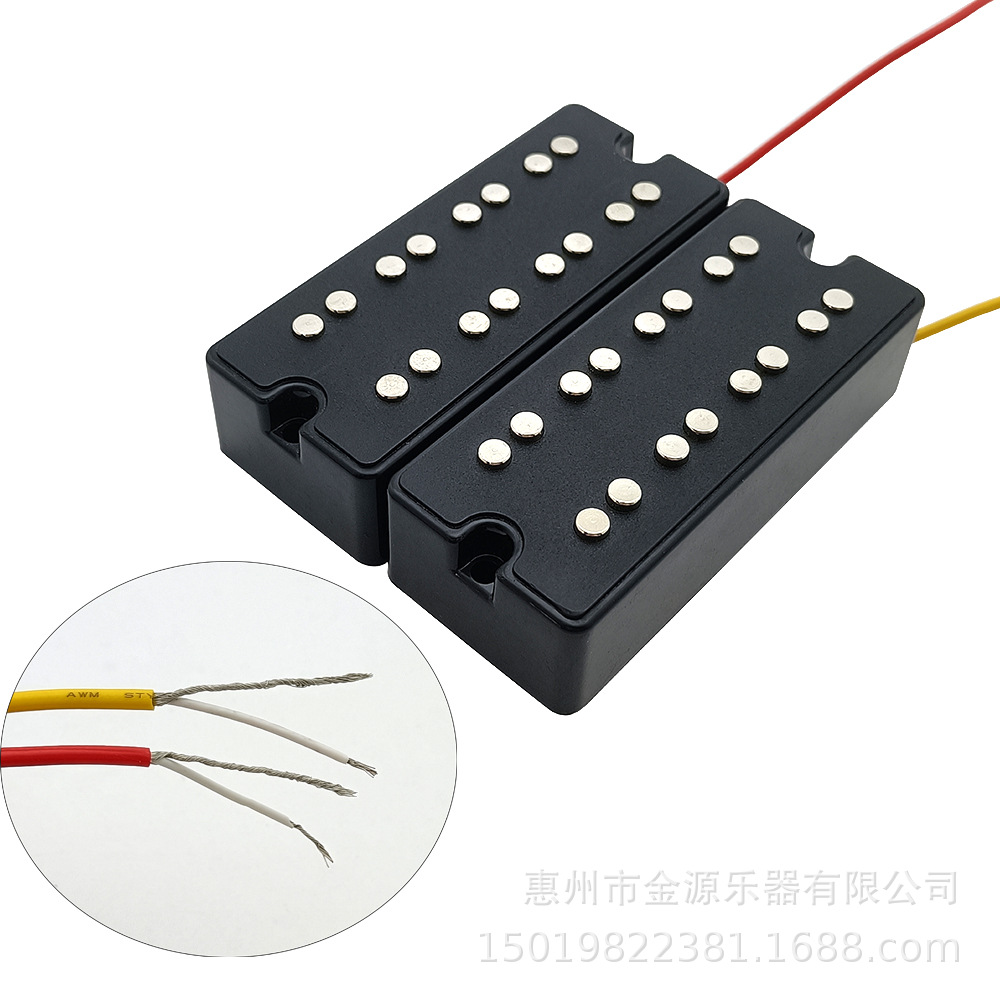 Two-Coil Open Two-Hole Four-String Bass Pickup for Electric Guitar Plastic Instrument Stringed Instruments Parts &amp; Accessories
