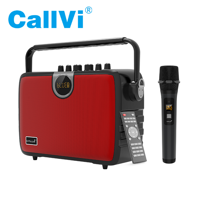 Callvi V-1811 Wireless PA Speaker Portable Guitar Amplifier with UHF Microphone