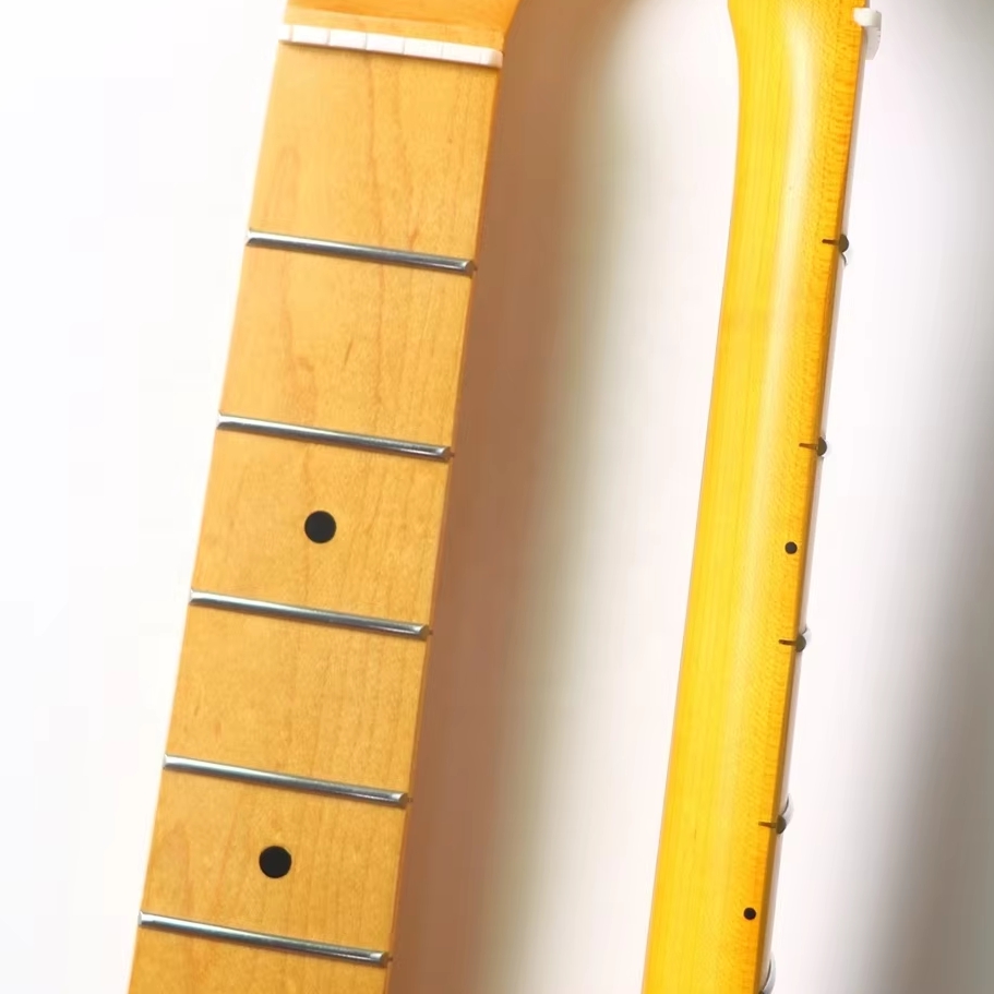 Donlis Nitro Finished 21 Fret Vintage One Piece Canadian Maple ST Guitar Neck for 25.5" Electric Guitar Kits for Wholesale