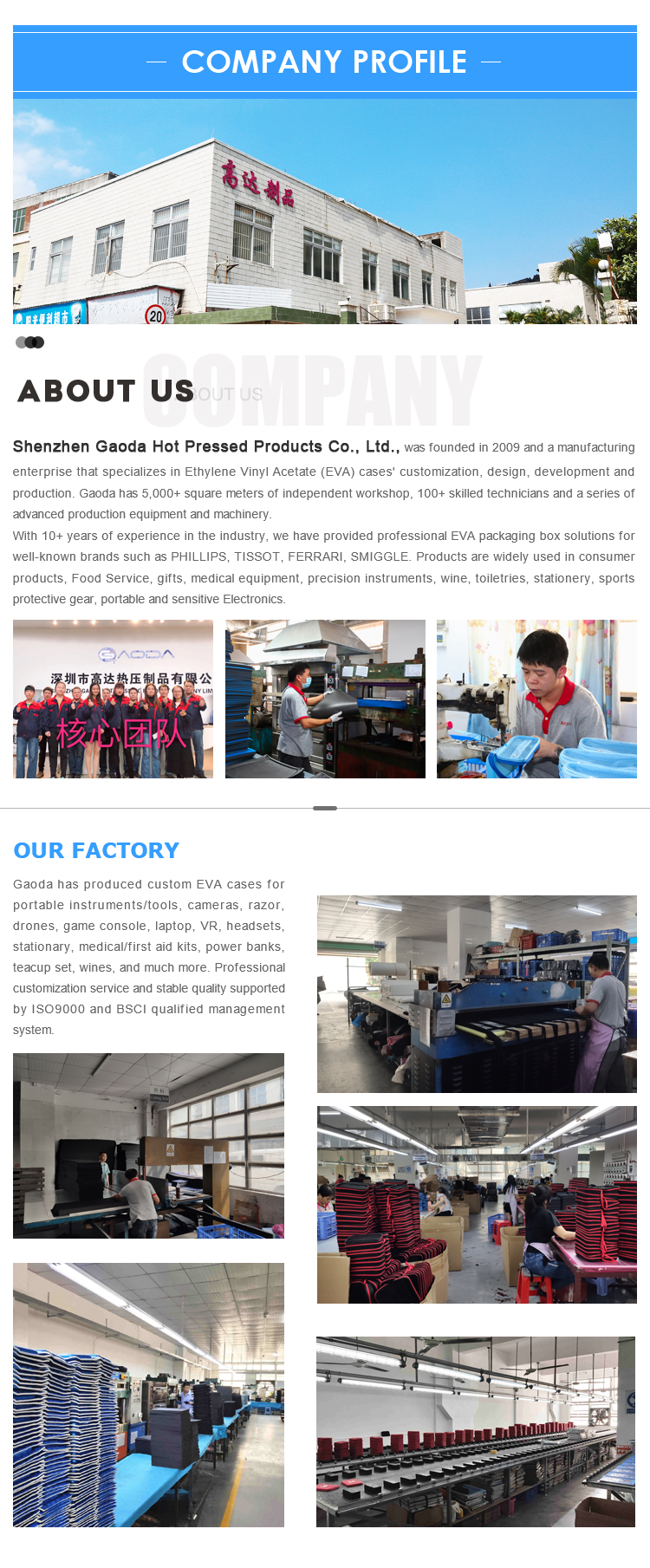Company Facility Overview