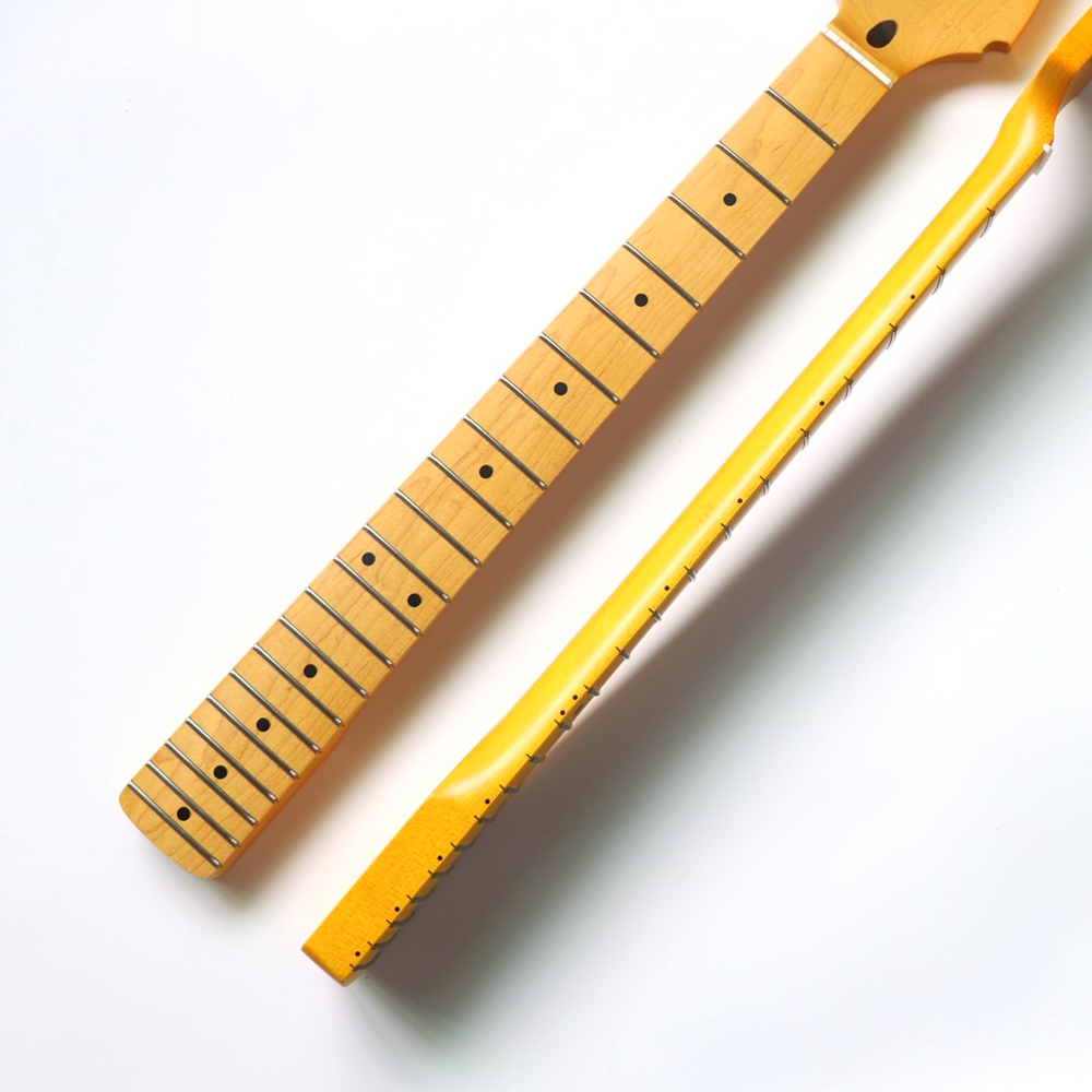 Donlis Nitro Finished 21 Fret Vintage One Piece Canadian Maple ST Guitar Neck for 25.5" Electric Guitar Kits for Wholesale