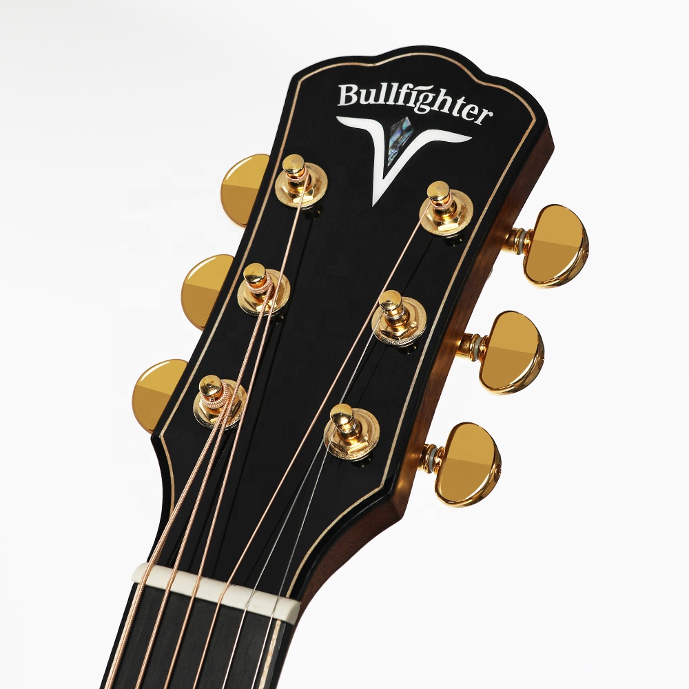 OEM D8A Sitka Spruce Solid Acoustic Guitar Handmade Inlay Pearl Ebony Fingerboard Gitara All Solid Acoustic Guitar with Bag