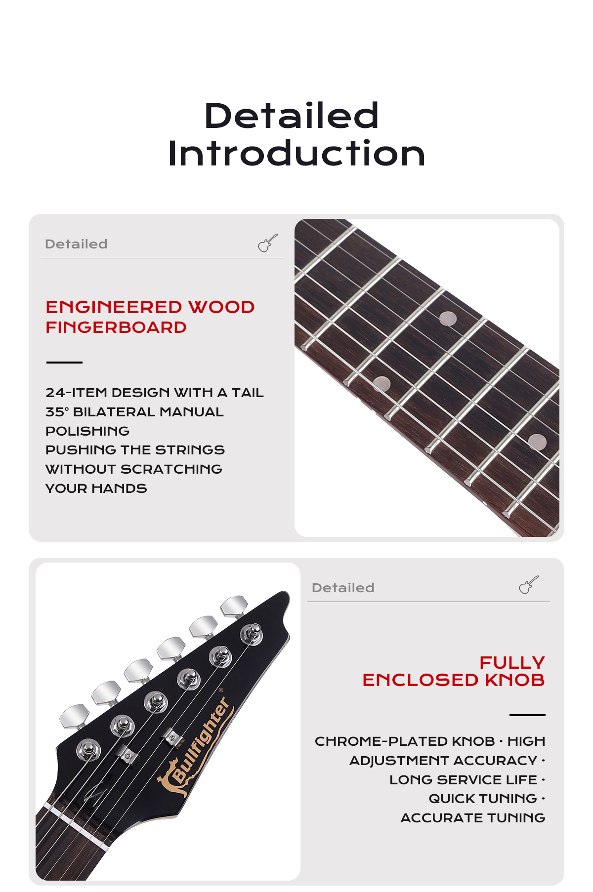 Bullfighter Factory Customized High Quality Low Price Cheap Electric Guitar 6 Strings 24 Fret Okoume Vintage