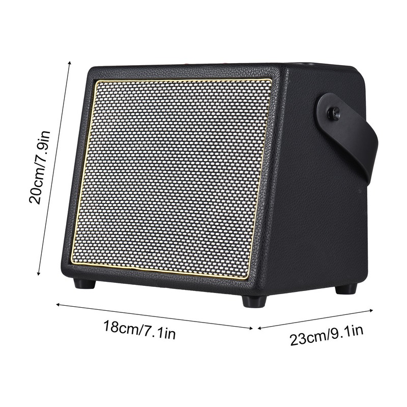 Rowin 30W Electric Guitar Amplifier with OTG BT Function Rechargeable Portable Acoustic Guitar Amp Reverb Chorus Effect REC Mic