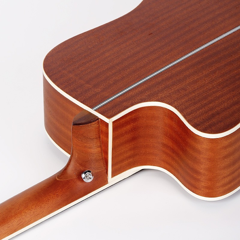 41-inch Folk Acoustic Guitar Solid Rosewood Fretboard Matte Finish Cutaway Closed Knob Tuning Pegs Bundle Direct Manufacturer