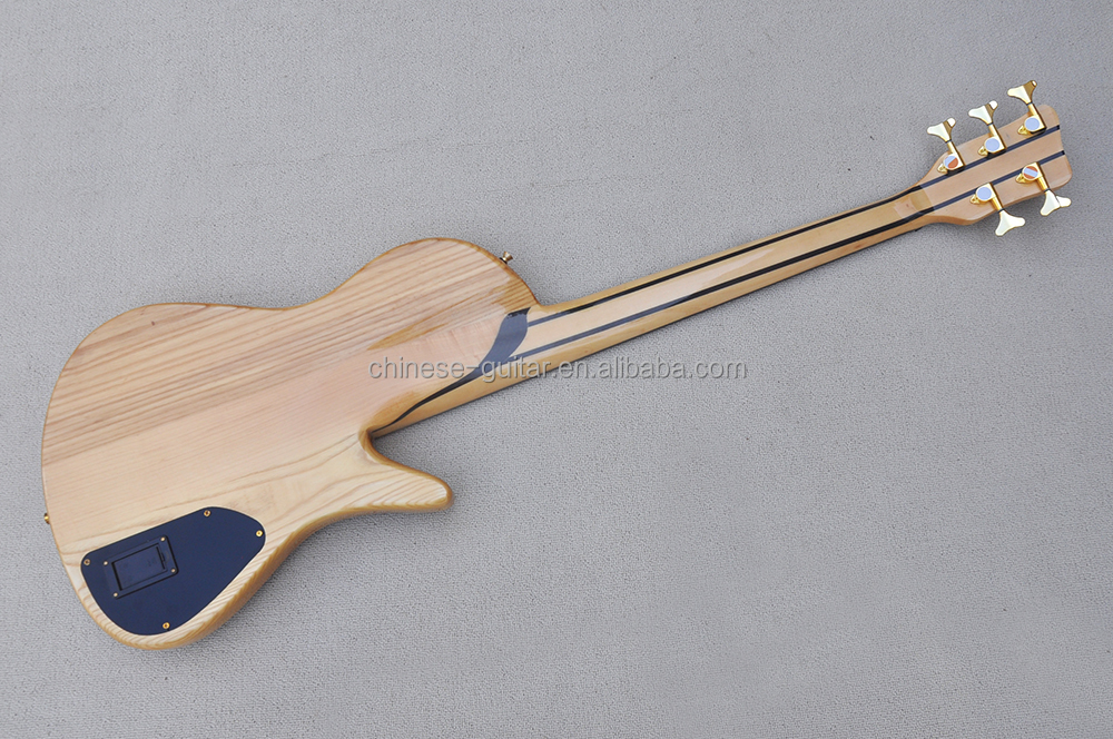 Flyoung Left Handed Electric Bass Guitar 5 Strings Electric Bass Guitar Neck Through Body Bass with Fretless