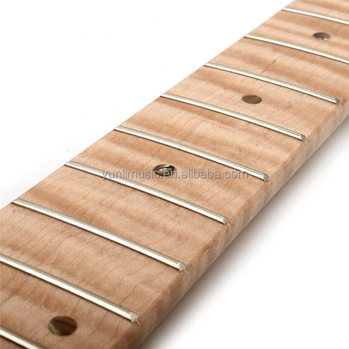 Wholesale 21 Fret Guitar Neck Nature Tiger Flame Maple TL Guitar Neck