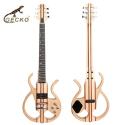 Wholesale high-quality gecko brand hollowed-out design electric guitar integrated guitar neck