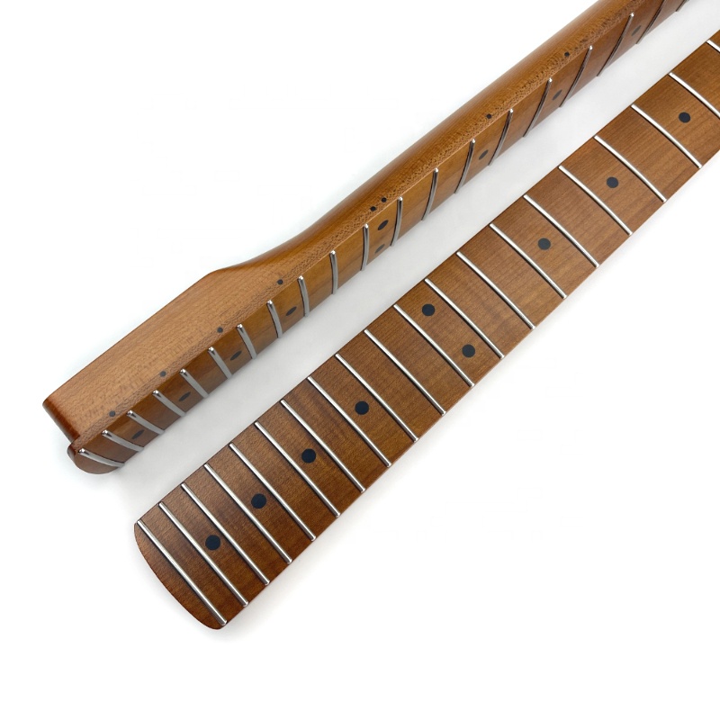 22 Frets Guitar Neck Satin Finished Roasted Maple ST Electric Guitar Neck for Wholesale