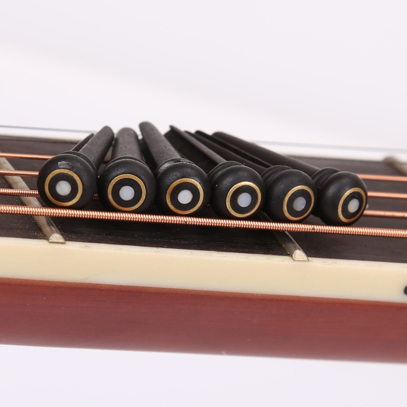 Factory Folk Guitar Tuning Pegs Ebony Inlaid Shell String Pins Individual Accessories