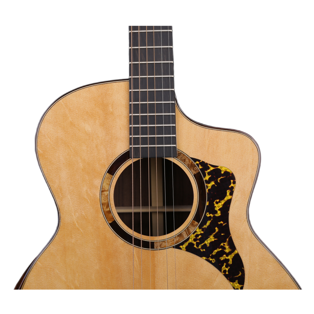 High Quality 41-Inch All Solid Acoustic Guitar with Ebony Fingerboard Handmade Master Level Configuration Direct Chinese Factory