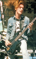 Cliff Burton performing live with Aria Pro II SB bass