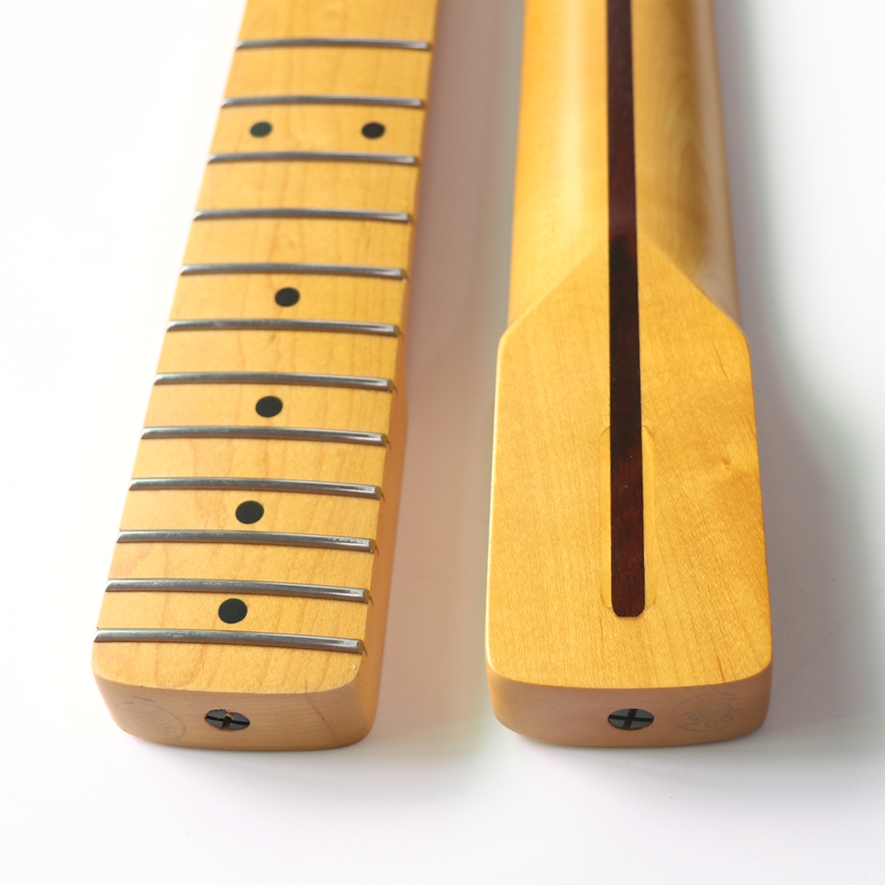 Donlis Nitro Finished 21 Fret Vintage One Piece Canadian Maple ST Guitar Neck for 25.5" Electric Guitar Kits for Wholesale