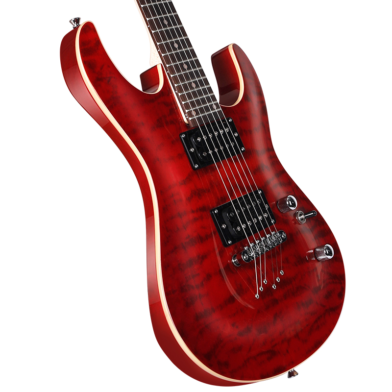 Bullfighter Factory Customized High Quality Low Price Cheap Electric Guitar 6 Strings 24 Fret Okoume Vintage
