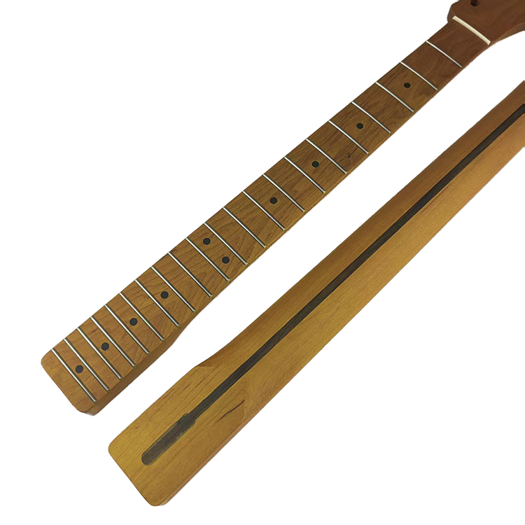 Custom 22 Fret TL Tiger Flame Maple Electric Guitar Neck Replacement Nature Stringed Instruments Part &amp; Accessory