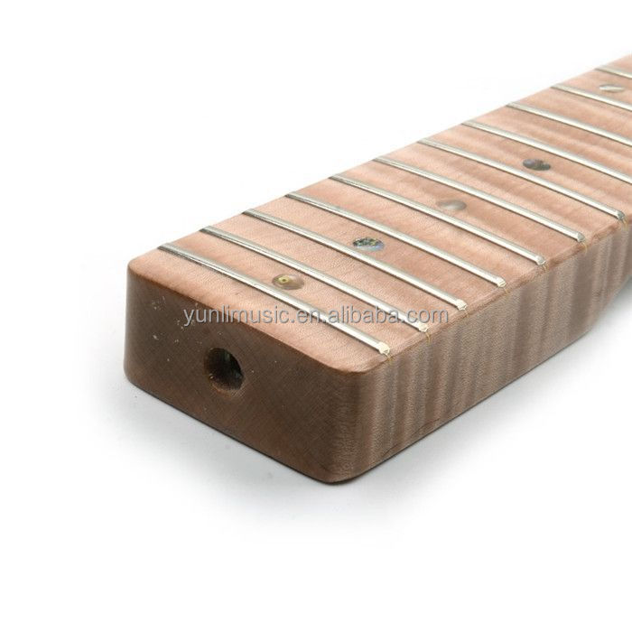 Wholesale 21 Fret Guitar Neck Nature Tiger Flame Maple TL Guitar Neck