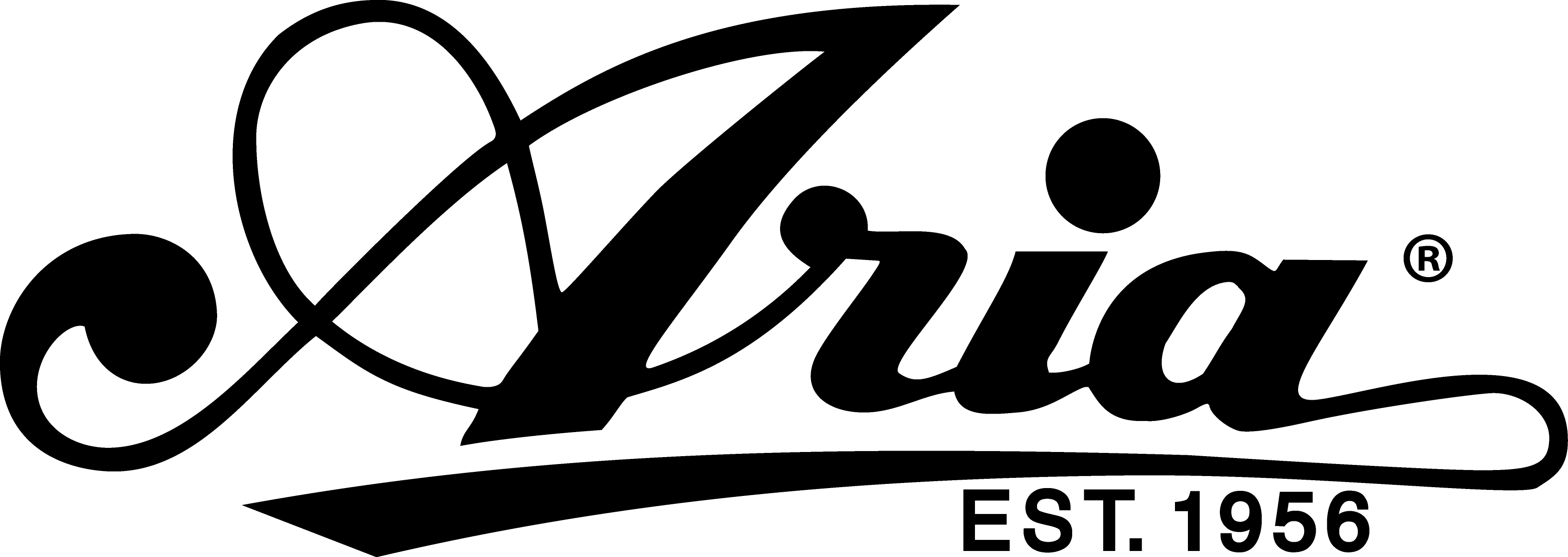 Aria Guitars logo - Japanese guitar maker since 1956