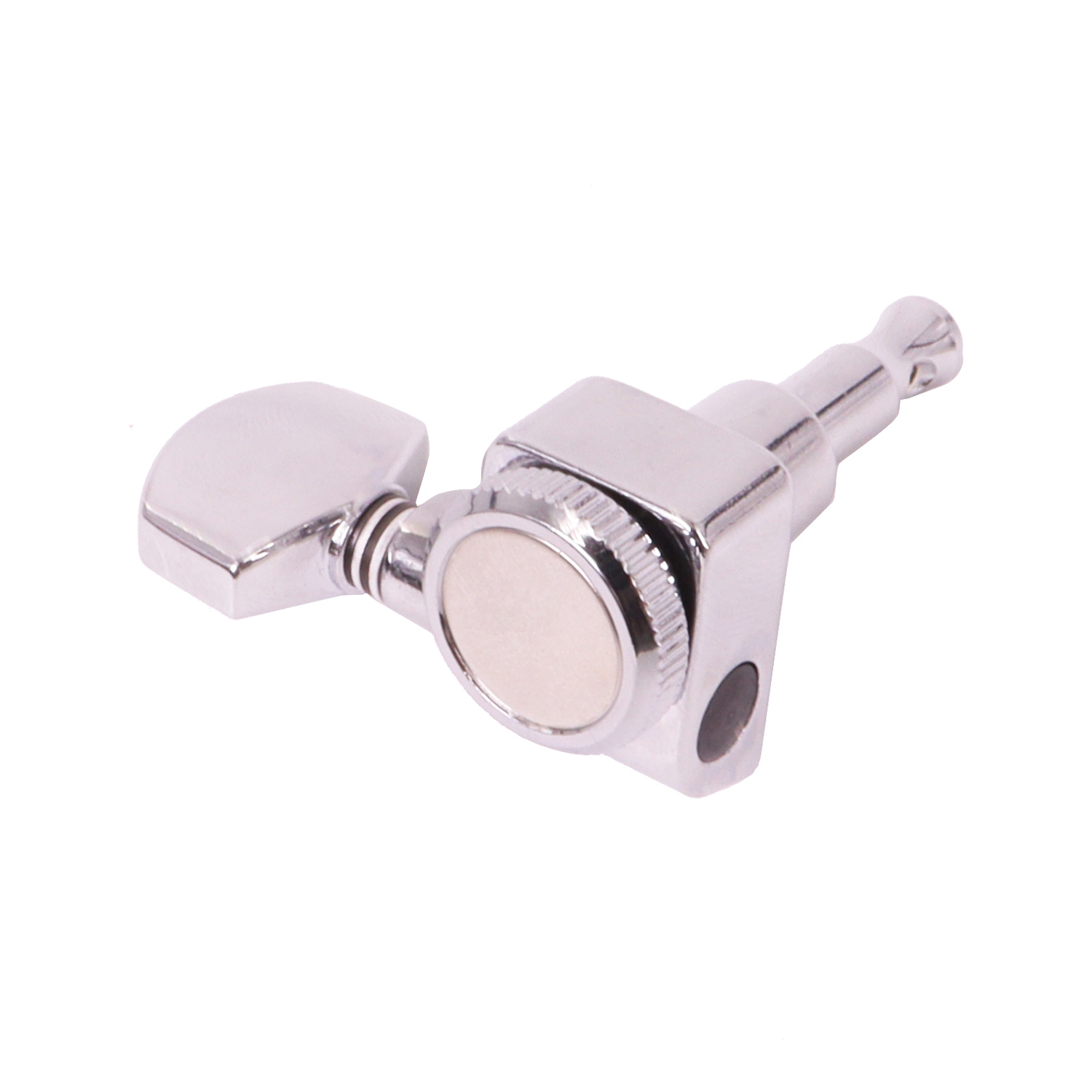 TWT GUITAR Chrome Locking Tuners 6 Right Handed 1:18 Ratio Lock String Tuning Key Pegs Machine Heads Hexagonal Knob Dual Pin No