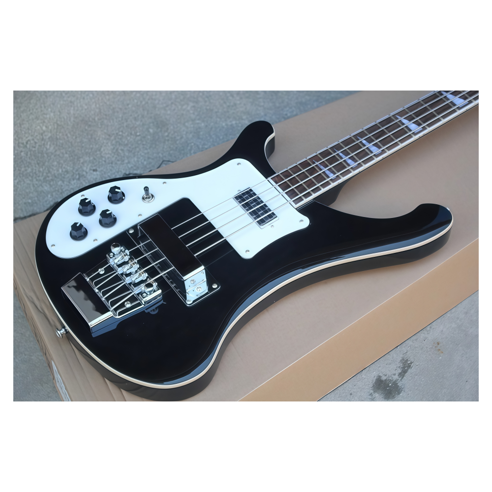 JELO 4-String Left Hand Electric Bass Guitar 39-Inch Performance Model Champagne Gold Gloss Finish Bright Maple S-Pickup Ogu