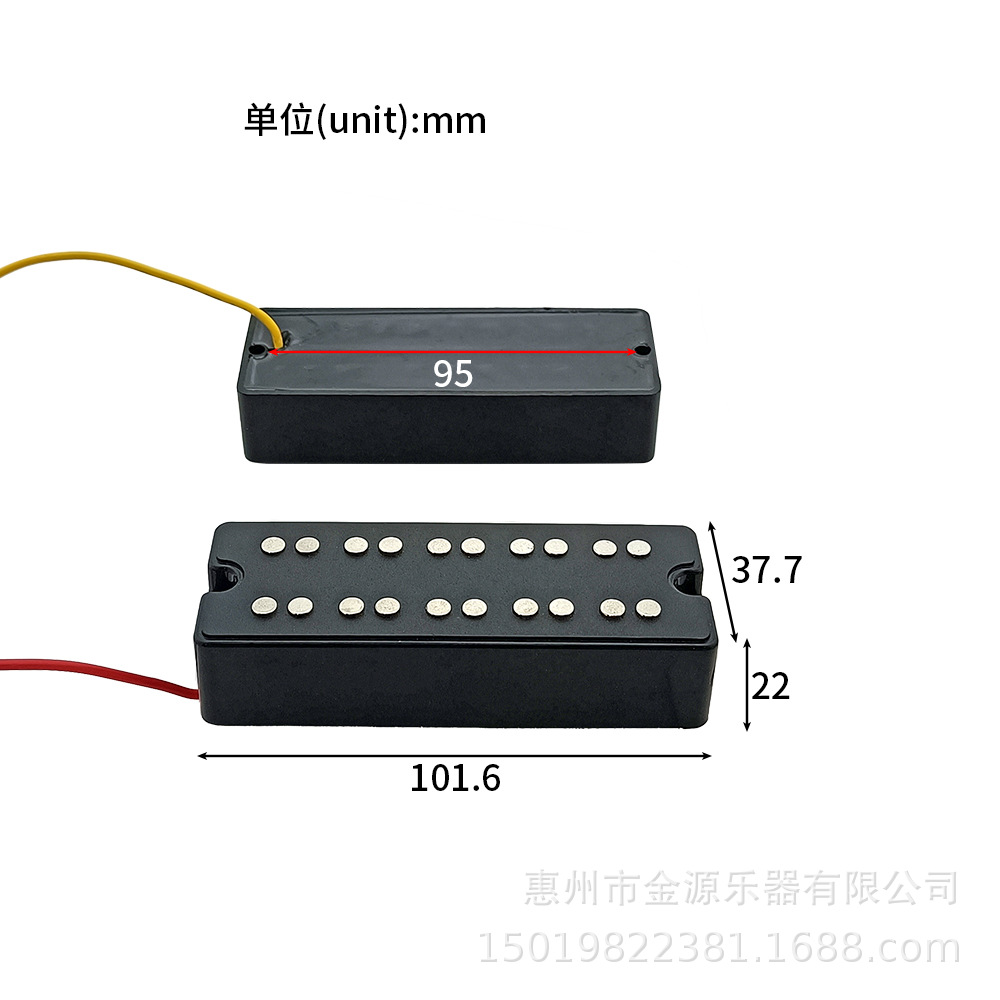 Two-Coil Open Two-Hole Four-String Bass Pickup for Electric Guitar Plastic Instrument Stringed Instruments Parts &amp; Accessories