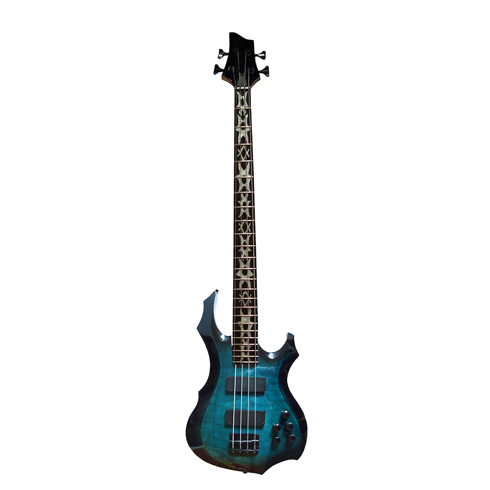 Electric Bass Headstock and Tuning Pegs