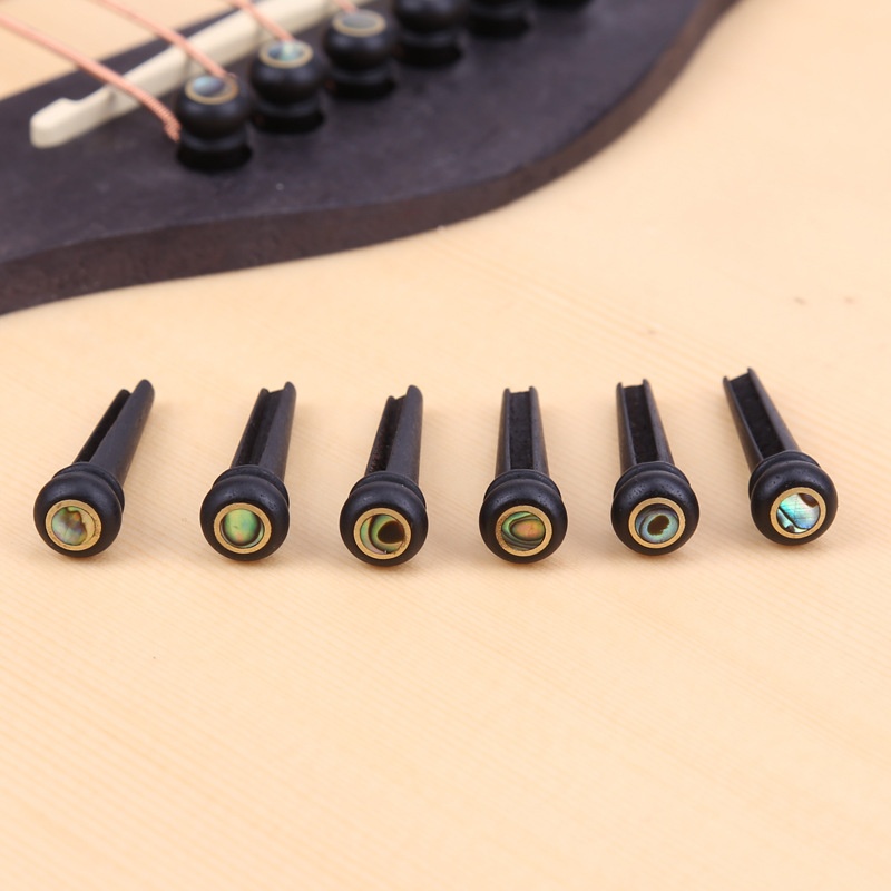 Factory Folk Guitar Tuning Pegs Ebony Inlaid Shell String Pins Individual Accessories