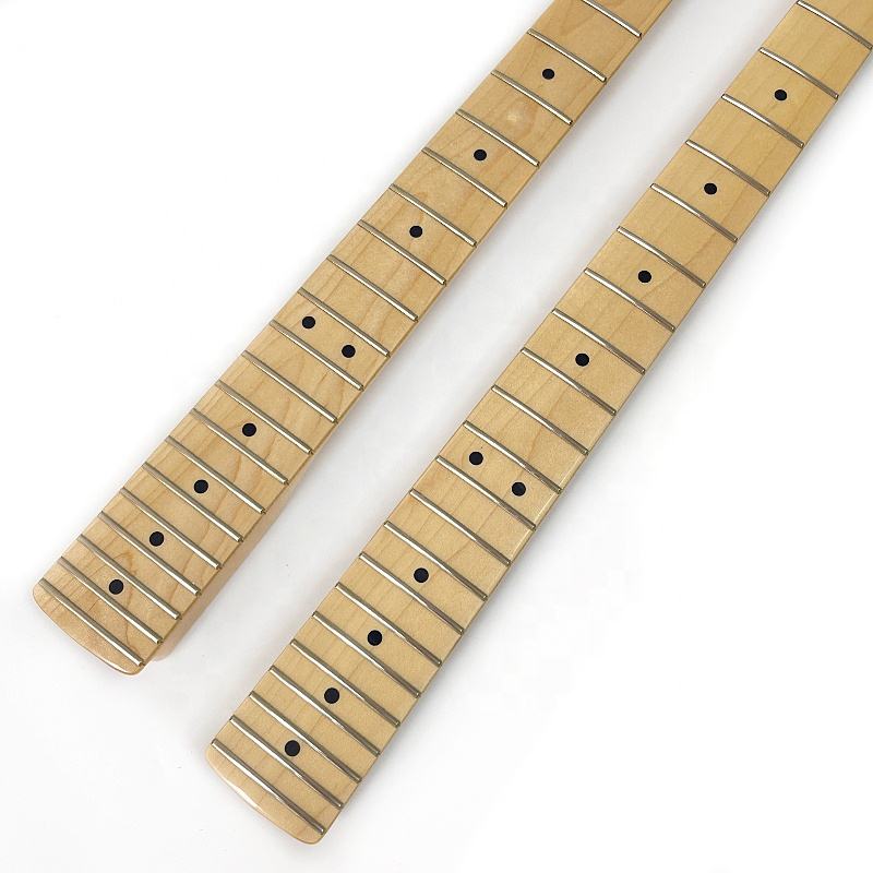 Wholesale Electric Guitar Neck 22 Frets Natrure Glossy Canadian Maple ST Guitar Neck with Large Headstock for DIY Guitars Kits