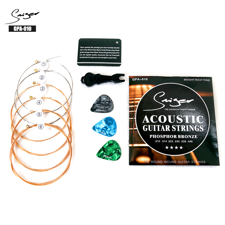 Bulk Wholesale Factory Price Acoustic Guitar Strings Set with Affordable Price Western Guitar Strings 6 Steel Stock Wholesale