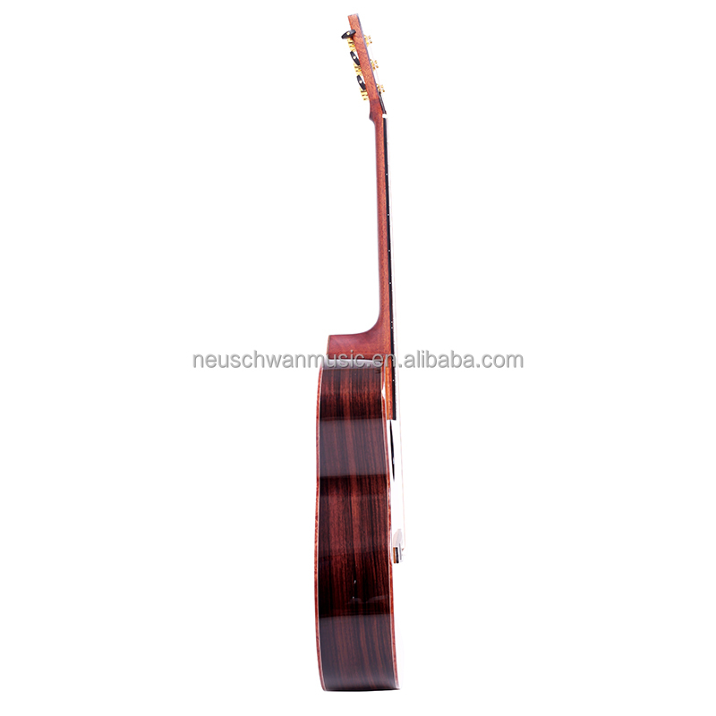 All Solid Acoustic Guitar 40 Inch GA Raised Fingerboard 5A Adirondack Spruce Indian Rosewood Acoustic Guitar High End