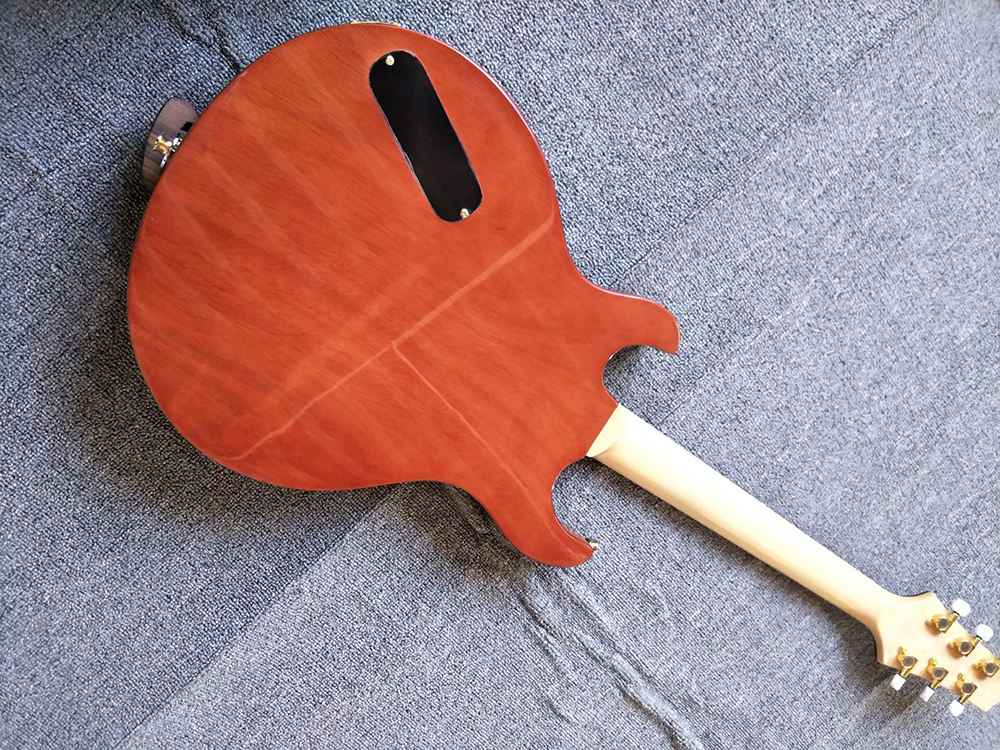 Custom Handmade Solid Wood Archtop Body Jz Music Acoustic Electric Guitar With Two F Holes