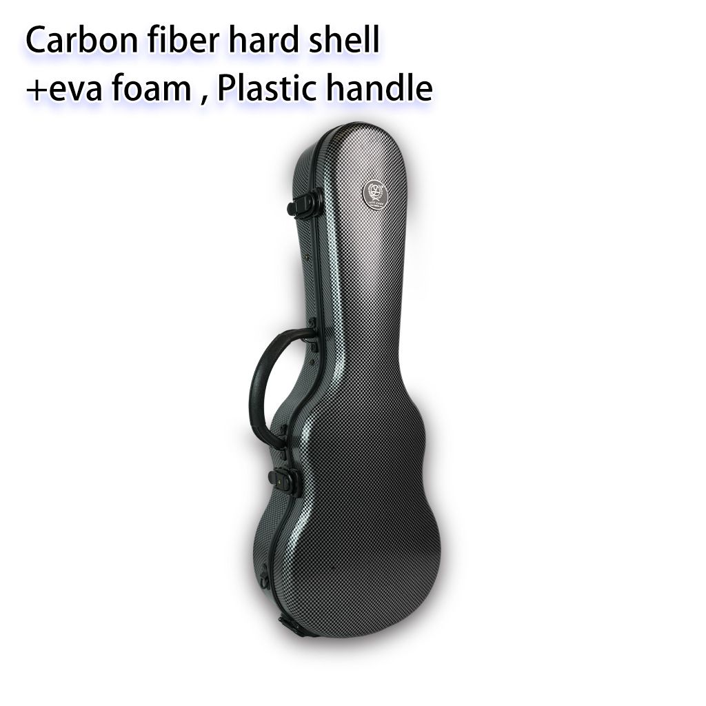 Portable Carbon Fiber Guitar Case with Durable EVA Hard Storage Black Cotton Webbing Colorful Feature for Music Practice