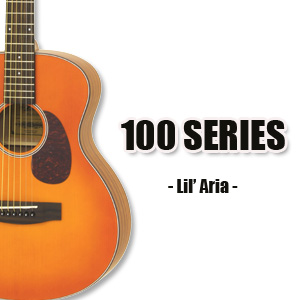 Aria Lil Aria compact travel mini acoustic guitar