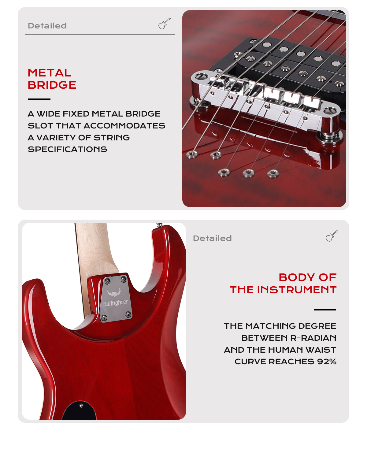Bullfighter Factory Customized High Quality Low Price Cheap Electric Guitar 6 Strings 24 Fret Okoume Vintage