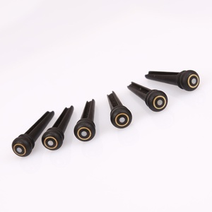 Factory Folk Guitar Tuning Pegs Ebony Inlaid Shell String Pins