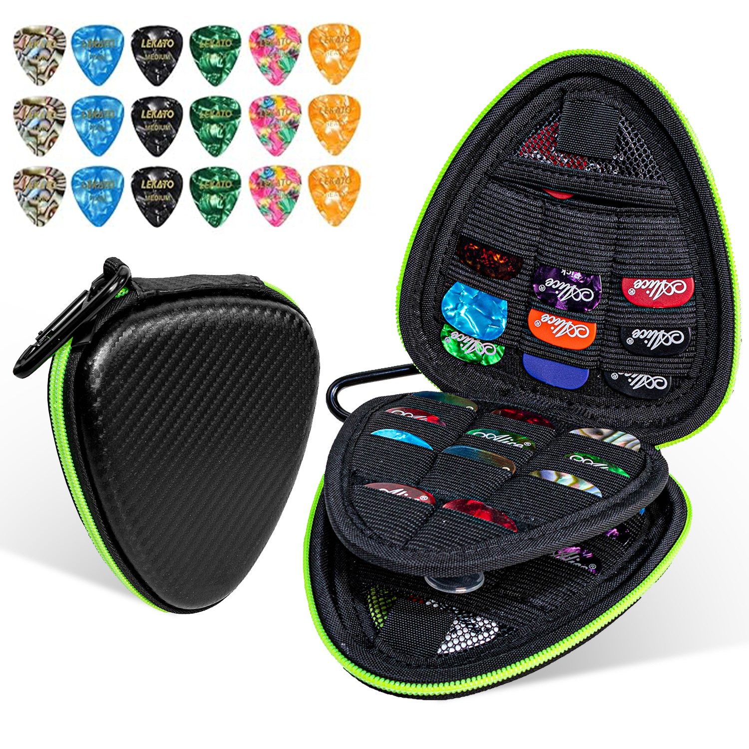 Shockproof EVA Guitar Picks Holder Custom Acoustic Electrics Guitar Portable Storage Bag Wholesale EVA Hard Shell Case