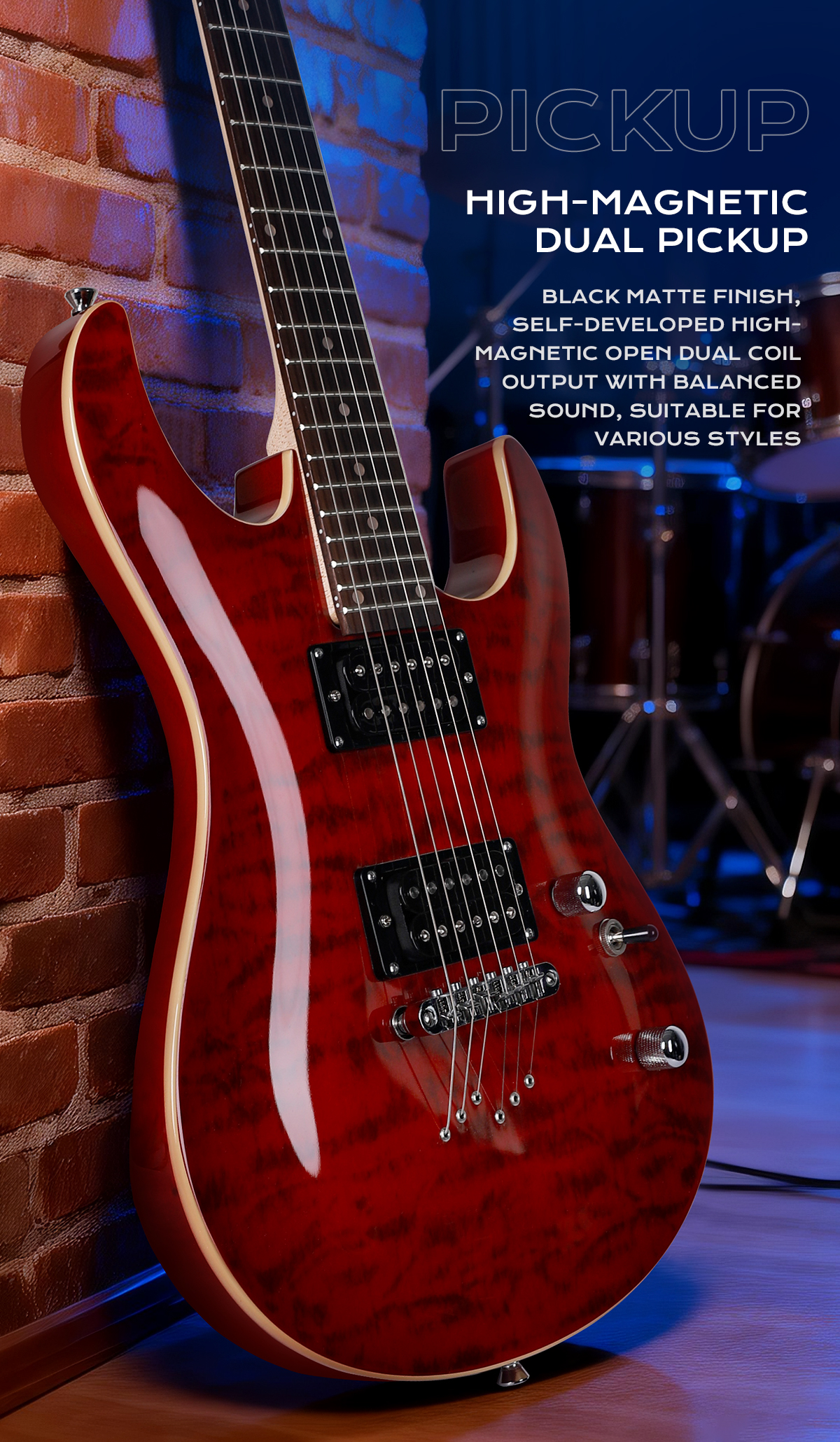 Bullfighter Factory Customized High Quality Low Price Cheap Electric Guitar 6 Strings 24 Fret Okoume Vintage