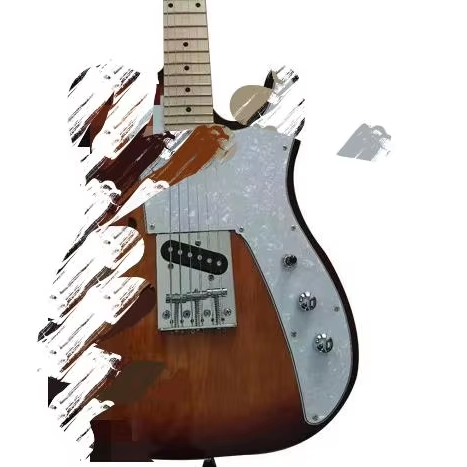 Orange T Electric Guitar Solid Wood Body Glossy Finishing Custom Electric Guitar