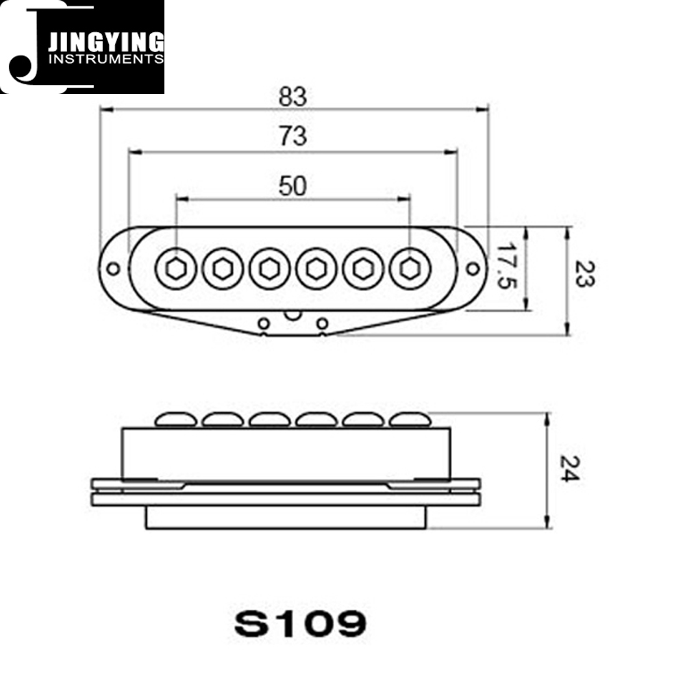 Wholesale S109 9mm Hexagonal Black Pole Piece Guitar Pickups Electric Stringed Instruments Parts &amp; Accessories Series