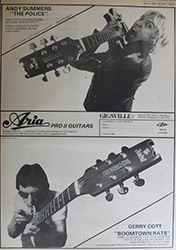 Andy Summers and Gerry Cott playing Aria Pro II