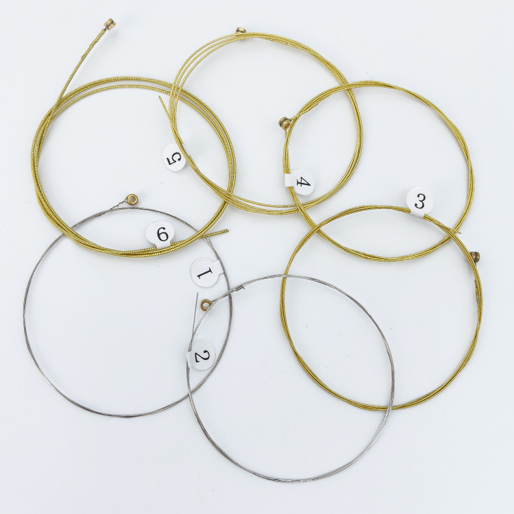 Factory Wholesale Sales Price Brass Acoustic Guitar Strings Set 6 String Kit for Clear Tone Durable for Beginners Professionals