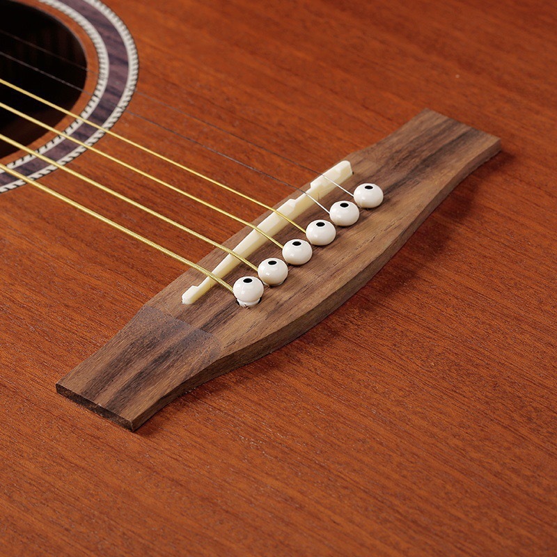 41-inch Folk Acoustic Guitar Solid Rosewood Fretboard Matte Finish Cutaway Closed Knob Tuning Pegs Bundle Direct Manufacturer