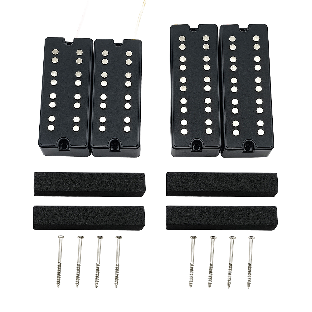 Two-Coil Open Two-Hole Four-String Bass Pickup for Electric Guitar Plastic Instrument Stringed Instruments Parts &amp; Accessories